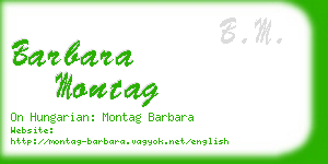 barbara montag business card